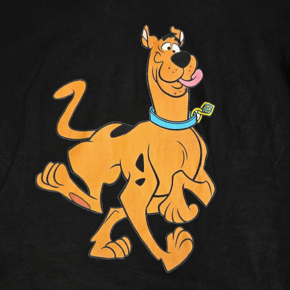 Scooby Doo T Shirt Black Short Sleeve Cotton Women's Medium‎